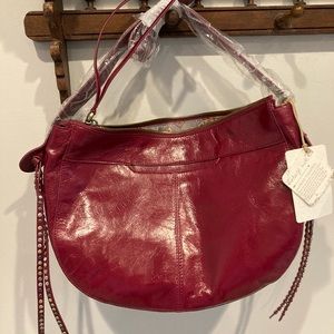 100% Leather Ruby Red Hobo/Shoulder Bag BNWT